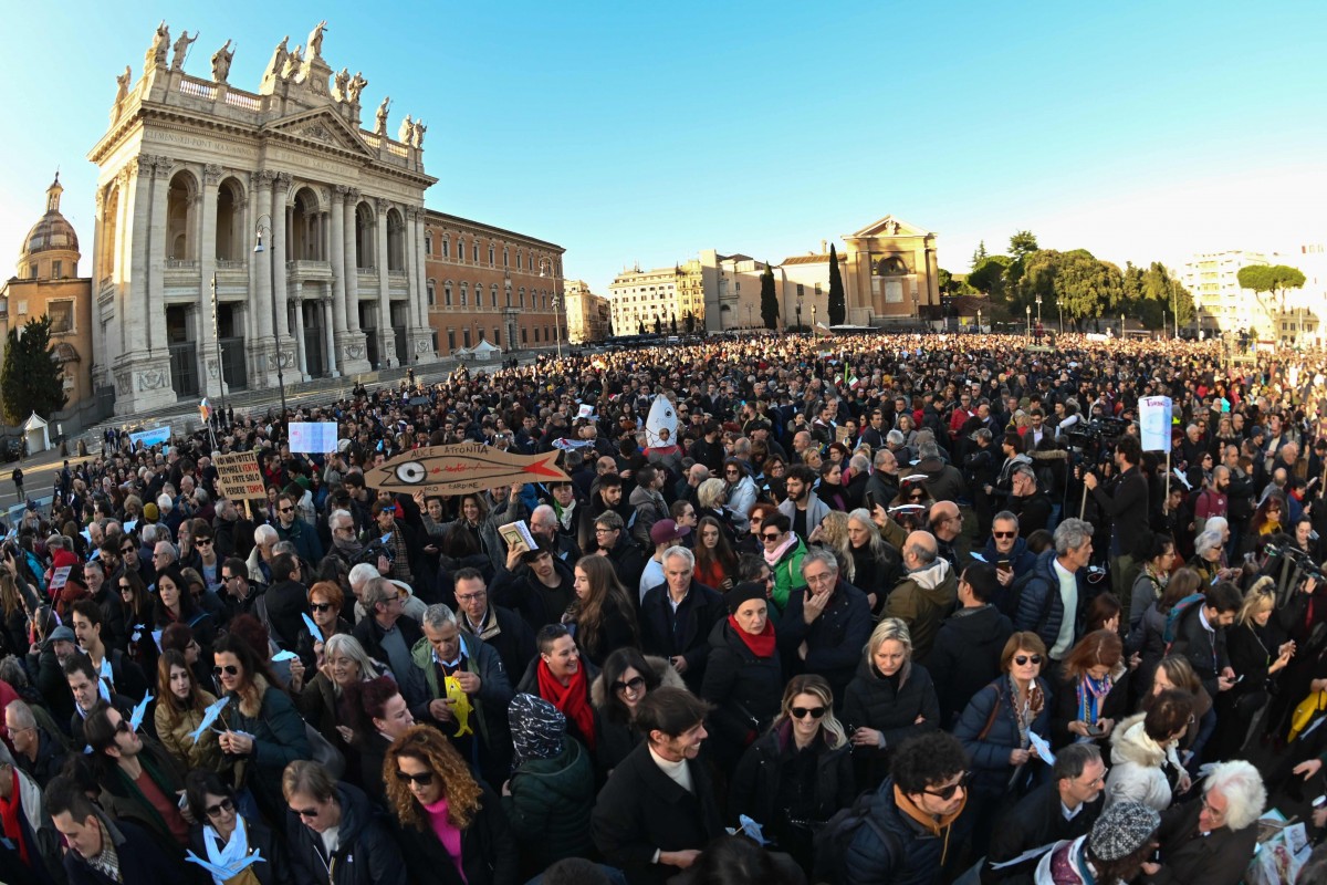 sardine a san giovanni Roma dicembre 2019