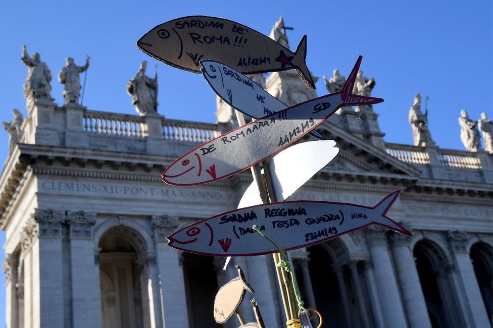 sardine a san giovanni Roma dicembre 2019