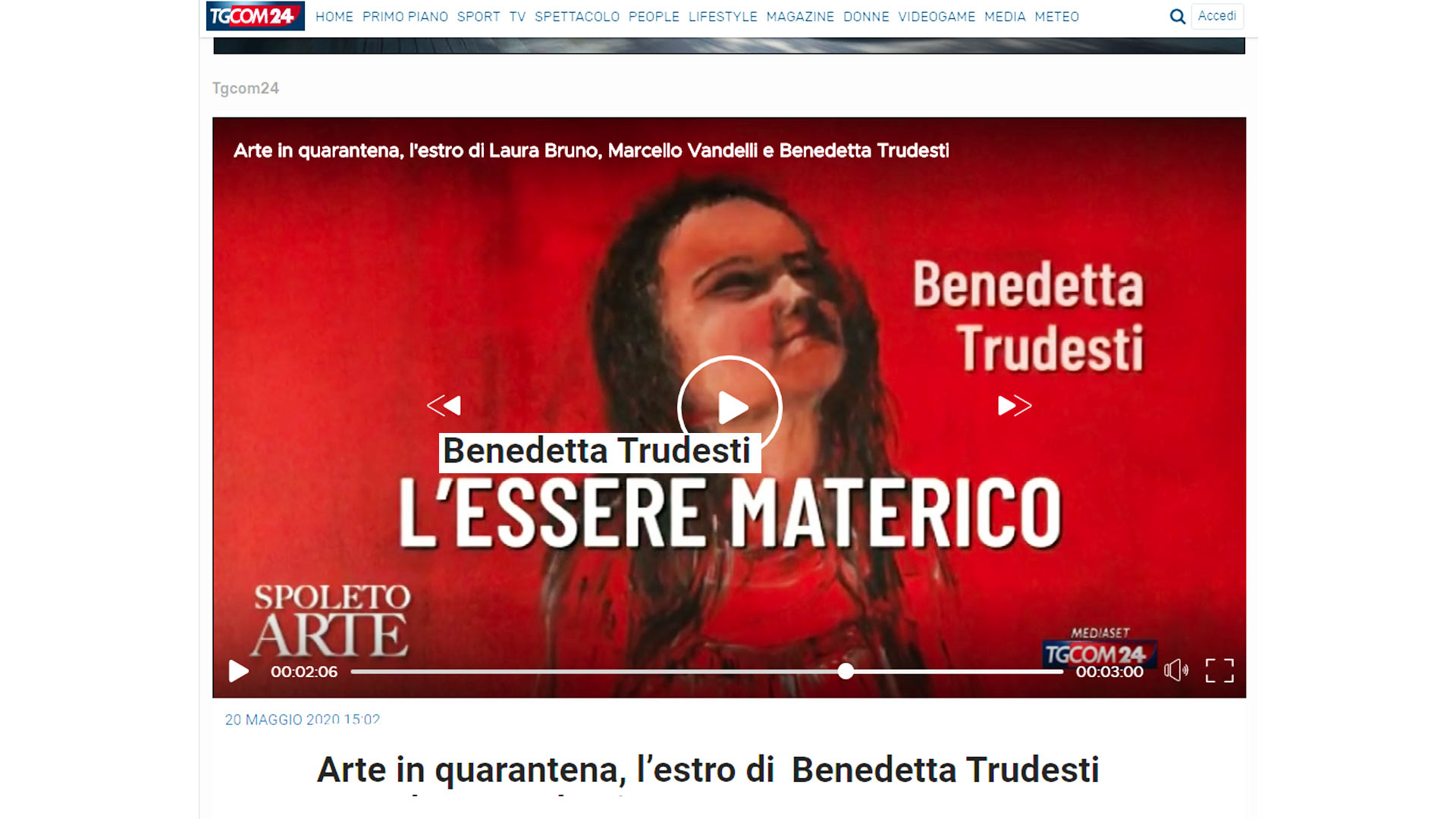 Benedetta Trudesti, artista di Spoleto Arte, si racconta in un’intervista