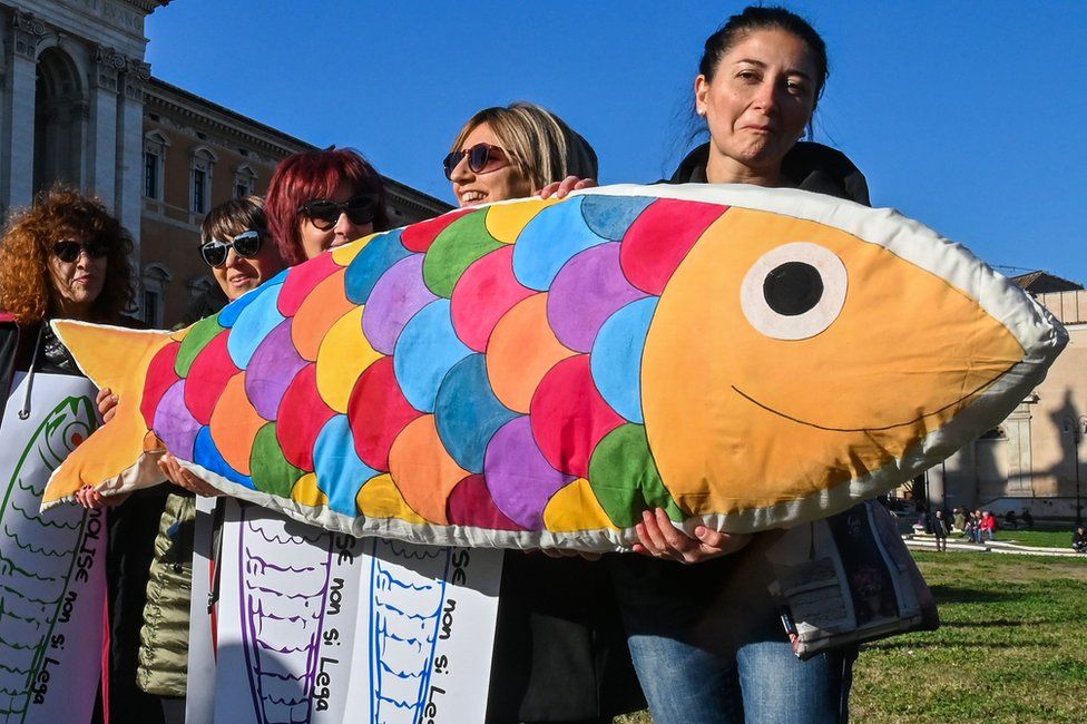 sardine a san giovanni Roma dicembre 2019